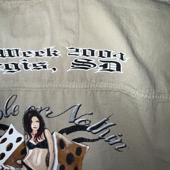 Vintage Sturgis Rally Week Vest Frayed Sleeveless I Rode Mine 2004 Biker Babe XL - Picture 3 of 10